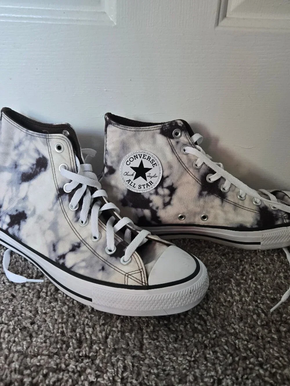 Chuck Taylor All Star Black and White Tie-Dye